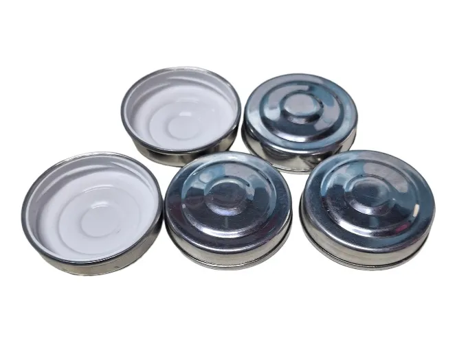 kit 5 tampas em alumínio baleiro pequeno 5,5cm diâmetro gomo kit 5 tampas em alumínio baleiro pequeno 5,5cm diâmetro gomo