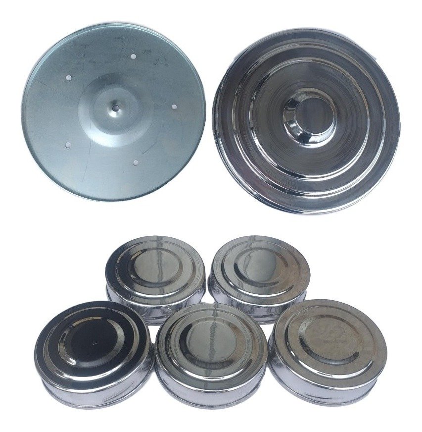 kit 5 tampas 12cm + chapéu 21cm kit 5 tampas 12cm + chapéu 21cm